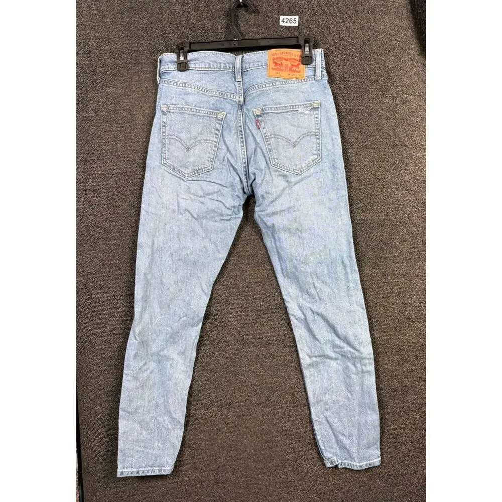 Levi's 512 Distressed Jeans Mens Size 29x30 Blue Medium Wash Mid Rise